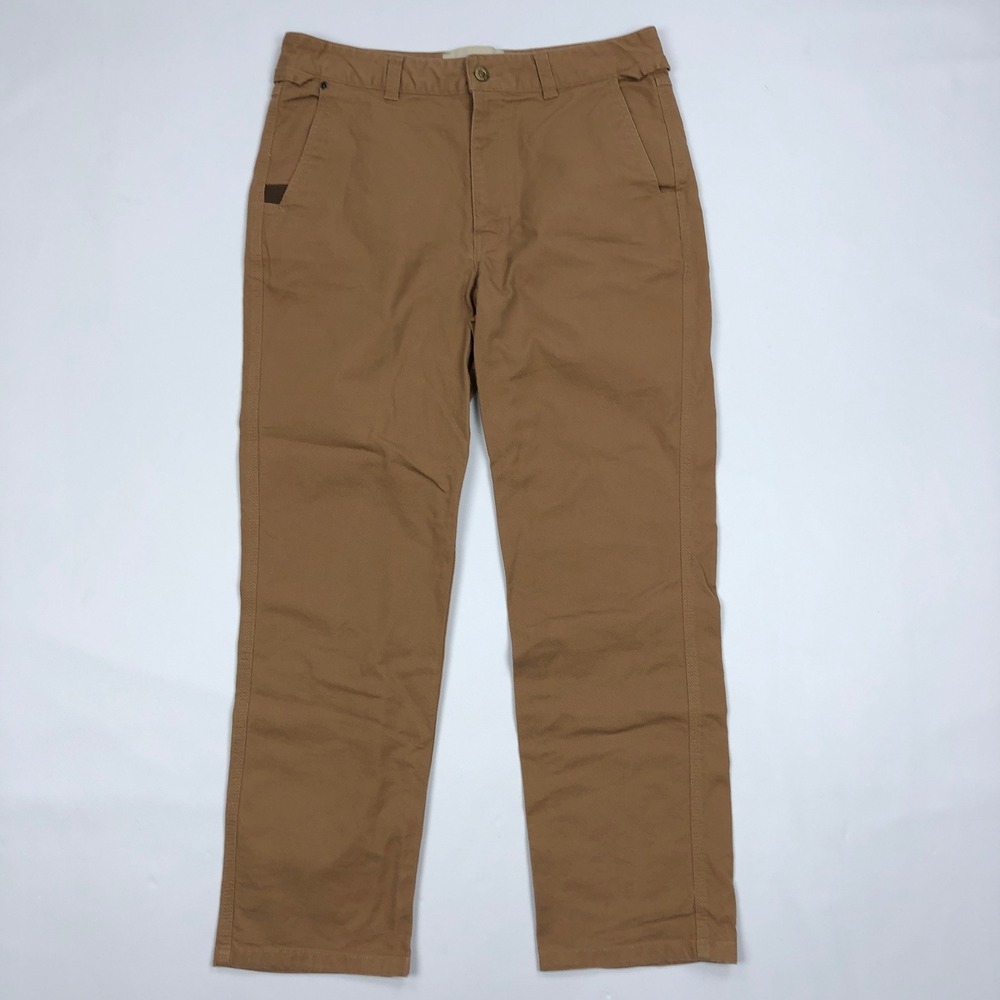 Duck Camp Mens Brush Pants 34 R Tan Cotton Nylon Stretch Outdoor Field Trousers